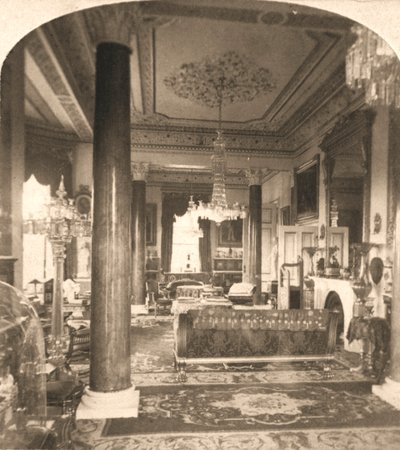 応接室、クイーンビクトリアスマリンレジデンス、オズボーンハウス、IOW、1900年。 作： Works and Sun Sculpture Studios
