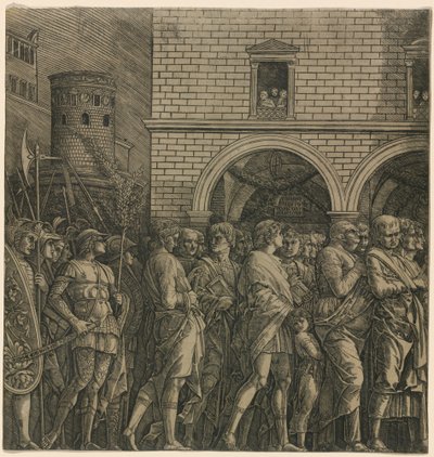 シーザーの勝利: 上院議員 作： Workshop of Andrea Mantegna