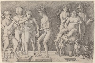 Burnt Virtue: 美徳の寓意 作： Workshop of Andrea Mantegna