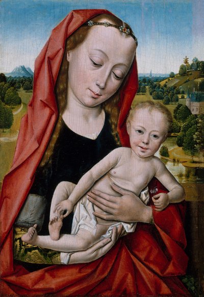 聖母子、1475-99。 作： Workshop of Dieric Bouts