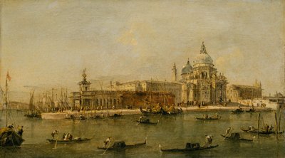 ヴェネツィア：ドガーナとサンタ・マリア・デッラ・サルーテ。 作： Workshop of Francesco Guardi