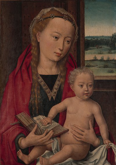 ヴァージンアンドチャイルド1490-94。 作： Workshop of Hans Memling