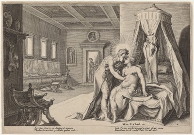 レウコトーを虐待するアポロ 作： Workshop of Hendrick Goltzius, after Hendrick Goltzius