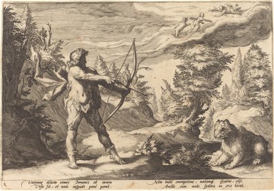 母親を殺す準備をするアルカス 作： Workshop of Hendrick Goltzius, after Hendrick Goltzius