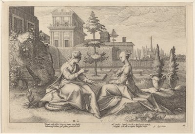 ベロエの姿をしたジュノ、警告セメレ 作： Workshop of Hendrick Goltzius, after Hendrick Goltzius