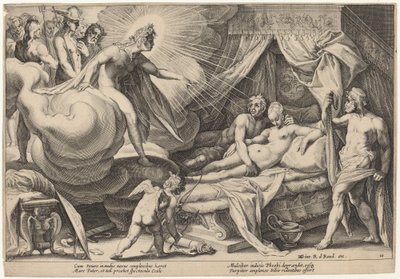 驚く火星と金星 作： Workshop of Hendrick Goltzius, after Hendrick Goltzius