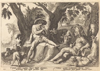 アーガスを眠らせるマーキュリー 作： Workshop of Hendrick Goltzius, after Hendrick Goltzius
