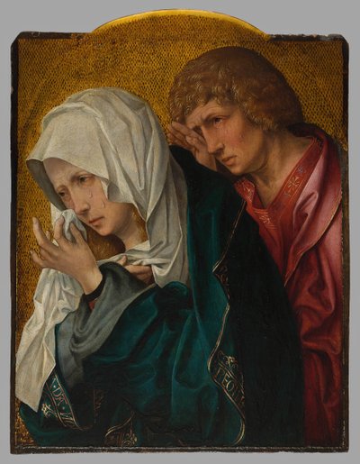 聖母と福音伝道者聖ヨハネ、c。 1520 作： Workshop of Jacob Cornelisz. van Oostsanen