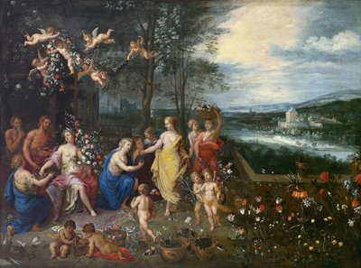 春の寓意 作： Jan Brueghel theElderのワークショップ