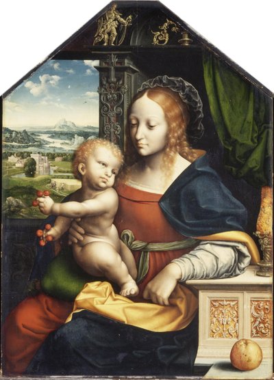 オランダ語：チェリーの聖母 チェリーの聖母 作： Workshop of Joos van Cleve