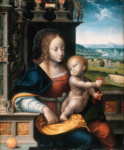 さくらんぼの聖母 作： Workshop of Joos van Cleve