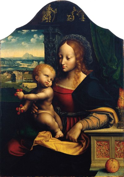 子連れのマドーナ 作： Workshop of Joos van Cleve