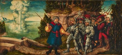 ドイツ語：Moses und die Wolkensäule モーゼと雲の柱 作： ルーカス・クラナッハ・ザ・エルダーのワークショップ