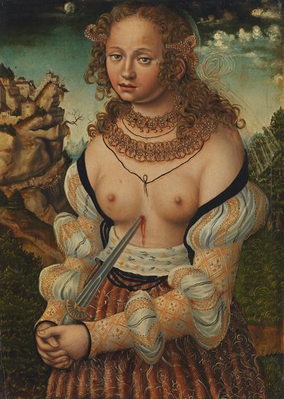 ドイツ語：Selbstmord der Lucretia ルクレティアの自殺 作： ルーカス・クラナッハ・ザ・エルダーのワークショップ