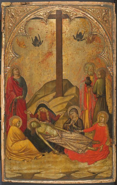 死んだキリストの嘆き、1370-88。 作： Workshop of Niccolò di Buonaccorso