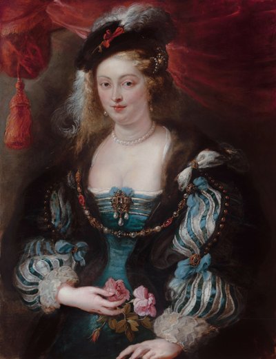 若い女性の肖像。
別のタイトル  

エレーヌ・フルマンの肖像[1]。 作： Workshop of Peter Paul Rubens