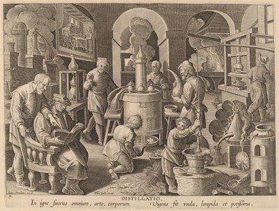 蒸留（蒸留） 作： Workshop of Philip Galle after Jan van der Straet