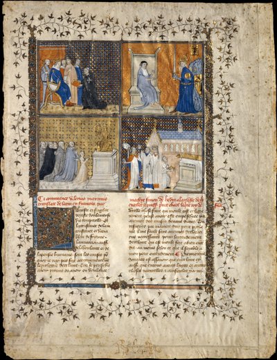 Valerius Maximus の写本からの葉、約。 1380-90。 作： Workshop of Pierre Remiet