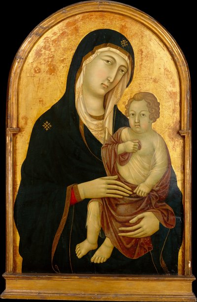 マドンナとチャイルド、カリフォルニア州。 1325年。 作： Workshop of Ugolino da Siena
