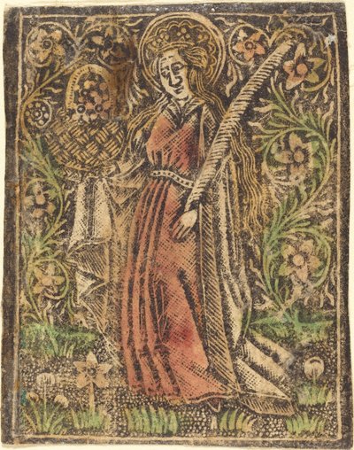 聖ドロシー、c。 1480年。 作： Workshop of the Master of the