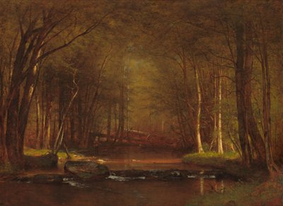 キャッツキルのトラウト ブルック 作： Worthington Whittredge