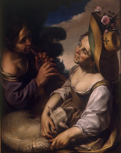 羊飼いの娯楽、17世紀前半。 作： Wouter Pietersz. Crabeth the Younger
