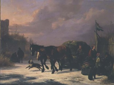 ブースによる馬橇（ばそ）の展示 作： Wouterus Verschuur