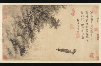 漁師（1350年頃）。 作： Wu Zhen