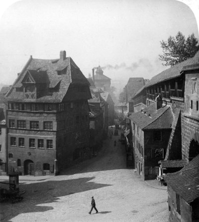 アルブレヒトデューラーズハウス、ニュルンベルク、ドイツ、c1900 作： Wurthle and Sons