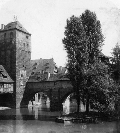 Henkersteg The Hangmans Bridge、ニュルンベルク、バイエルン、ドイツ、c1900年代。 作： Wurthle and Sons