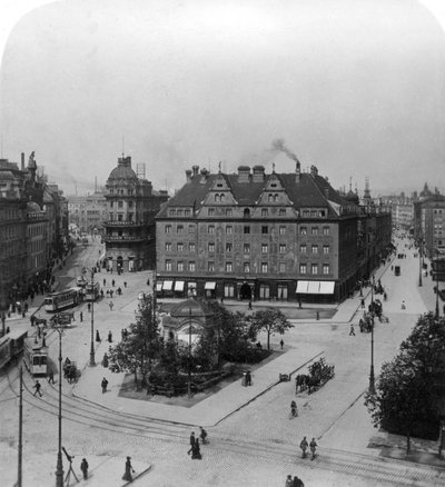 カールスプラッツ、ミュンヘン、ドイツ、c1900年代。 作： Wurthle and Sons