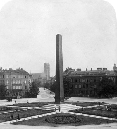 Karolinenplatz、ミュンヘン、ドイツ、c1900年代。 作： Wurthle and Sons