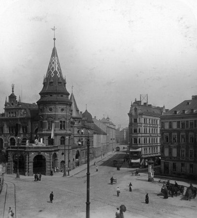LöwenbräuKellerとStiglmaierplatz、ミュンヘン、ドイツ、c1900年代。 作： Wurthle and Sons