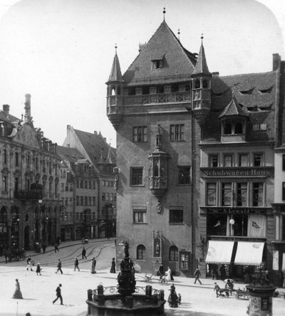 Nassauer Haus、ニュルンベルク、バイエルン州、ドイツ、c1900 作： Wurthle and Sons