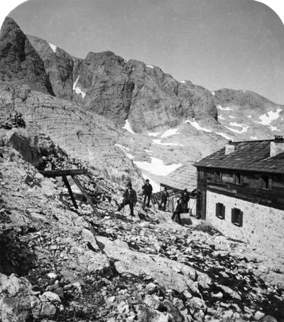 Simony Hut、オーストリア、ザルツカンマーグート、c1900年代。 作： Wurthle and Sons
