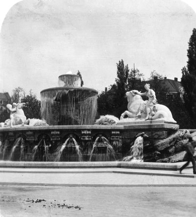 Wittelsbacherbrunnen、ミュンヘン、ドイツ、c1900年代。 作： Wurthle and Sons