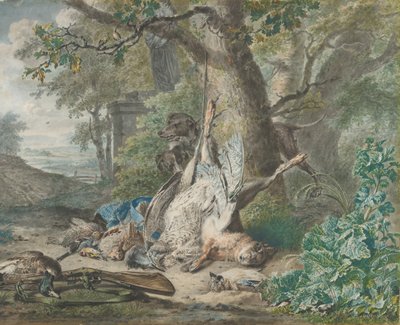 森の中の狩猟の静物」1784年 作： Wybrand Hendriks