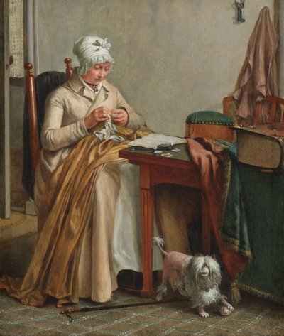 女性裁縫のインテリア 裁縫をする女性がいるインテリア 作： Wybrand Hendriks