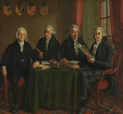 アムステルダム港湾施設の 4 人の長官 作： Wybrand Hendriks