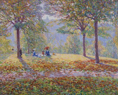ピクニック（キャンバスに油彩） 作： Wynford Dewhurst