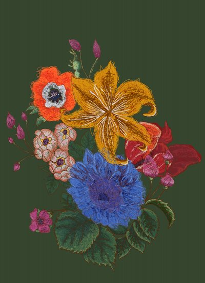 鮮やかな花束 作： 