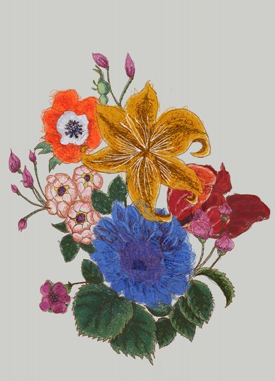 鮮やかな花束 作： 