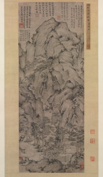小川と山、1372年。 作： Xu Ben