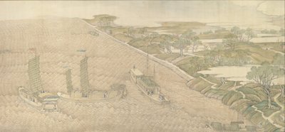 乾隆帝の南部視察ツアー、スクロール4：懐の合流...、1770年。 作： Xu Yang