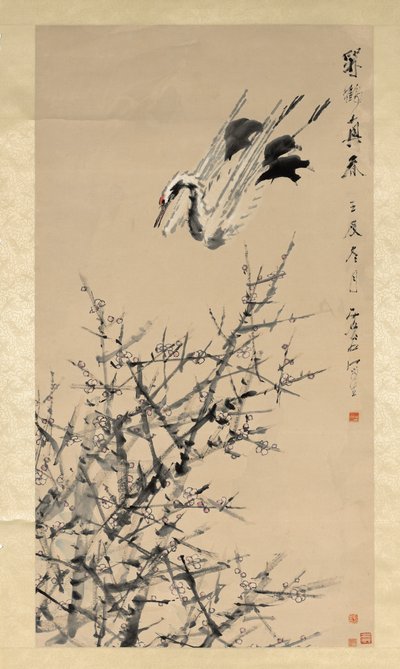 梅、鶴、春、清朝 作： Xugu