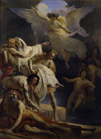 シロアムのプールでの癒し、1845 作： Yakov Fyodorovich Kapkov