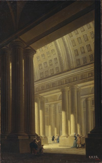 寺院の内部ビュー。ドリス式前庭、1781 作： Yakov Gerasimovich Farafontyev