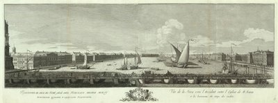 アイザック教会とカデット軍団の本の間のネヴァ川の眺め、1753年、サンクトペテルブルク50周年 作： Yakov Vasilyevich Vasilyev