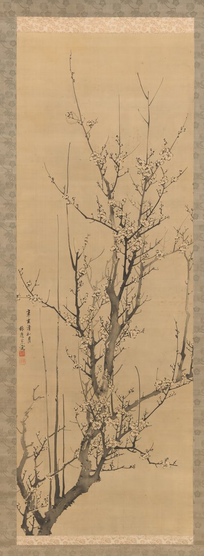 1851年の「梅の花」。 作： Yamamoto Baiitsu