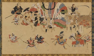 祭りの最中の街の風景、1750-70年頃。 作： Yamamoto Fujinobu